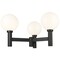 Z-Lite Laurent Outdoor Post Mount Fixture, 3-Light, 39 In.W x 22.5 In.H, Black/Opal 597BP3-BK - alternate 6
